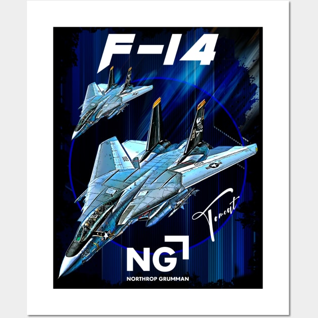 F-14 Tomcat Fighterjet Wall Art by aeroloversclothing